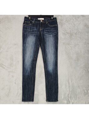 RSQ Miami Jegging Jeans Juniors 5 Blue Dark Wash Low Rise Slim Stretch Denim
